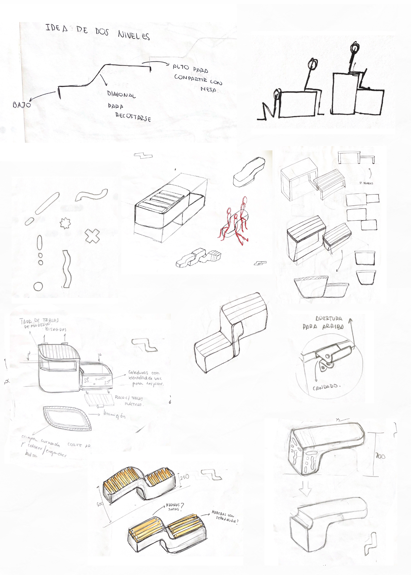 Bocetos de exploración de forma