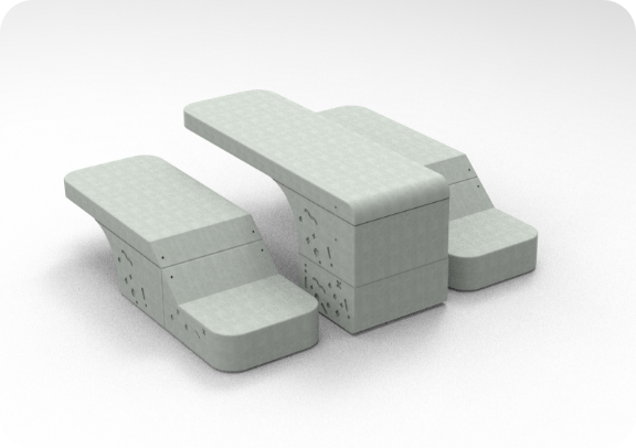 Mesa simple combinada con banco
