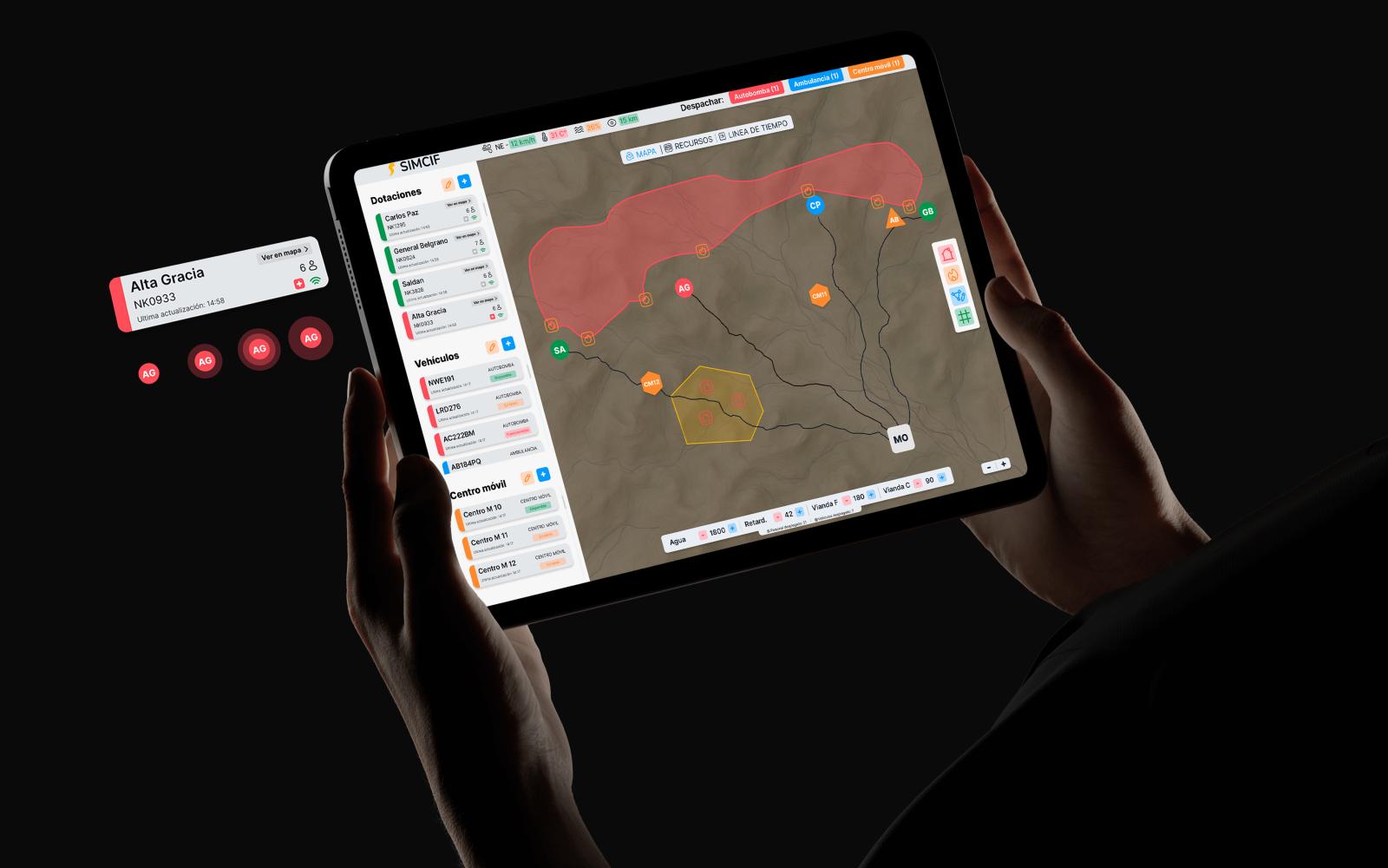Mockup tablet, en mano