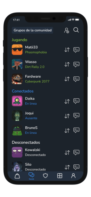 Amigos y grupos de la comunidad